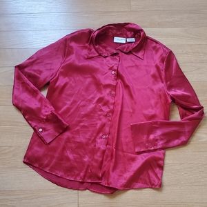 Jaclyn Smith Vintage Satin Shirt